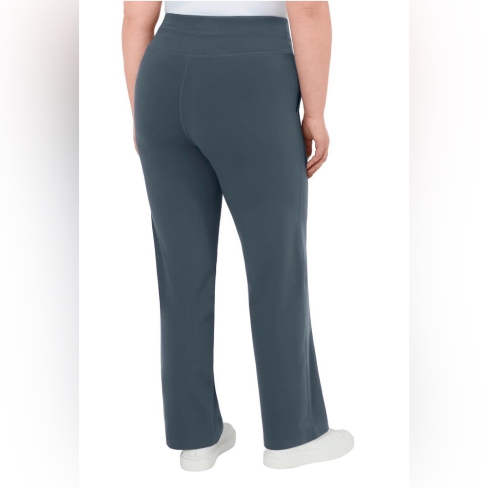 Women’s Wide-Leg Drawstring Pants - Slate Gray - Picture 2 of 4
